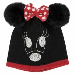 Coupon 🎁 Disney Knit Hat - Minnie Mouse With Plush Ears And Bow - Youth ❤️