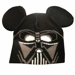 Deals 🧨 Disney Hat - Beanie Hat - Darth Vader With Mickey Ears - Youth 🔥