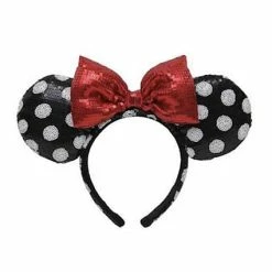 New 🎉 Disney Ears Headband Hat - Minnie Mouse Polka Dot - Black And White 🎉