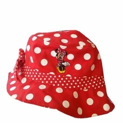 Hot Sale 👍 Disney 👧 Girls Sun Hat - Minnie Mouse With Polka Dots - Red ⭐
