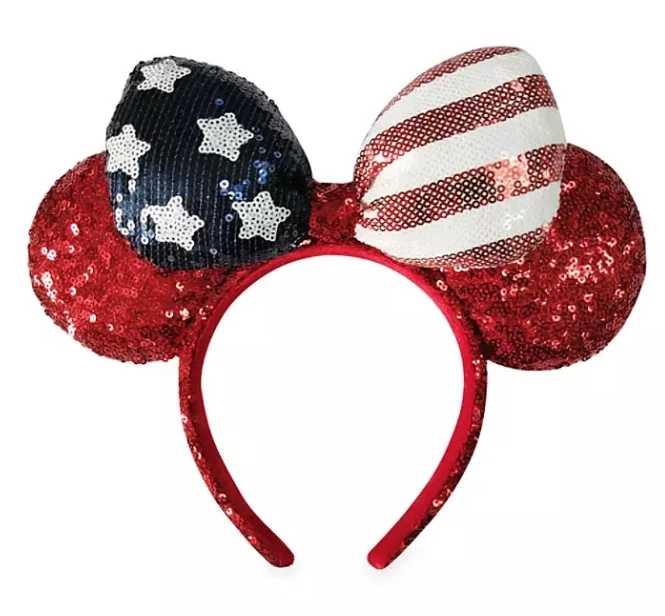 Best Pirce 🛒 Disney Ears Headband - Minnie Mouse Americana - Red White & Blue 🛒 1 Best Pirce 🛒 Disney Ears Headband - Minnie Mouse Americana - Red White & Blue 🛒