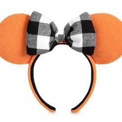 Discount 😉 Disney Ears Headband - Minnie Mouse - Orange Corduroy 🎁