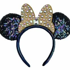Wholesale 🧨 Disney Ears Headband - 50th Anniversary - Gold Jewel Bow 🤩