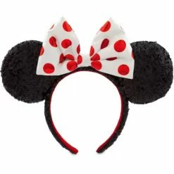 Best deal 🔥 Disney Ears Headband - Minnie Mouse Sequined - Red & White 😉