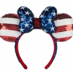 Wholesale ⌛ Disney Ears Headband - Minnie Mouse Americana Sequined 💯
