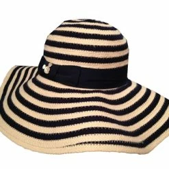 Cheapest 🤩 Disney Sun Hat For 👩 Women - Mickey Mouse Striped - Blue And White ⌛